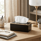 Mattie Rectangular Tissue Box Cover - Black - Tissue Box Cover from Jaye's Studio