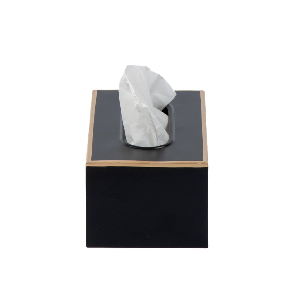 Mattie Rectangular Tissue Box Cover - Black - Tissue Box Cover from Jaye's Studio