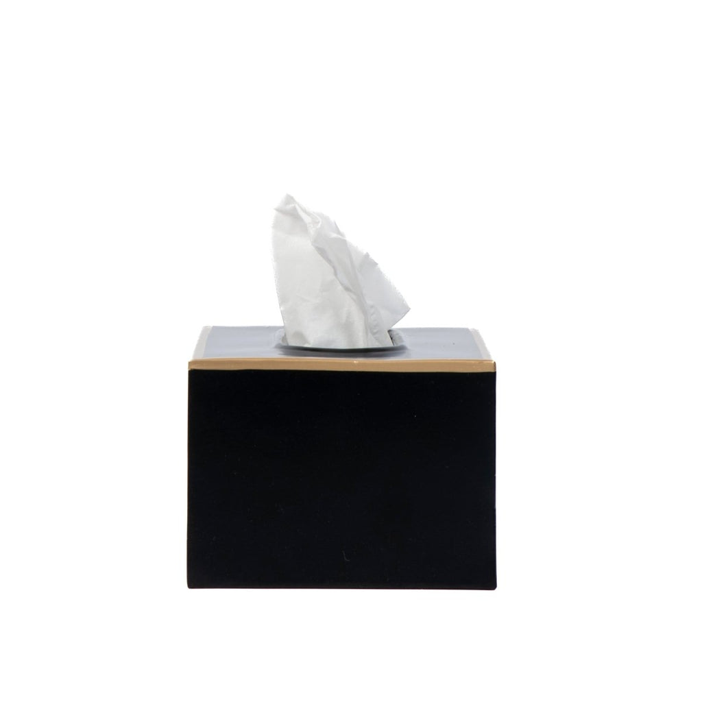 Mattie Rectangular Tissue Box Cover - Black - Tissue Box Cover from Jaye's Studio