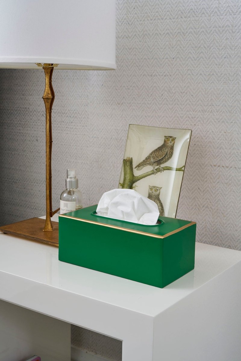 Mattie Rectangular Tissue Box Cover - Emerald Green - Avail 02/22 - Tissue Box Cover from Jaye's Studio