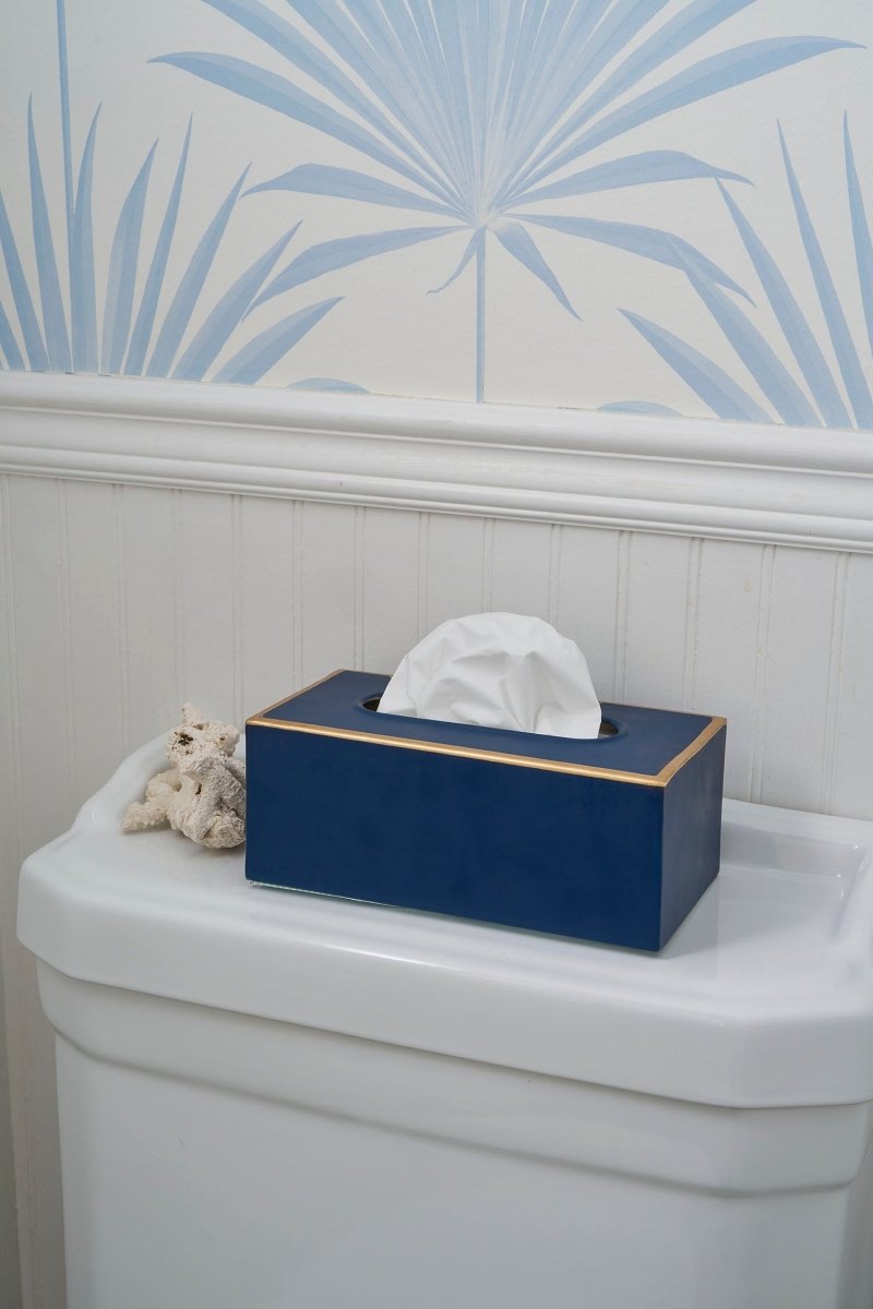 Mattie Rectangular Tissue Box Cover - Indigo Blue - Avail 02/22 - Tissue Box Cover from Jaye's Studio