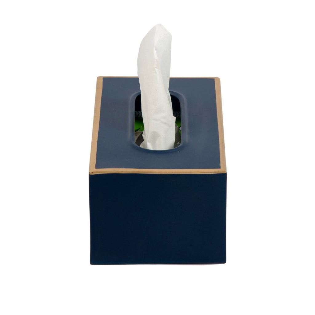 Mattie Rectangular Tissue Box Cover - Indigo Blue - Tissue Box Cover from Jaye's Studio