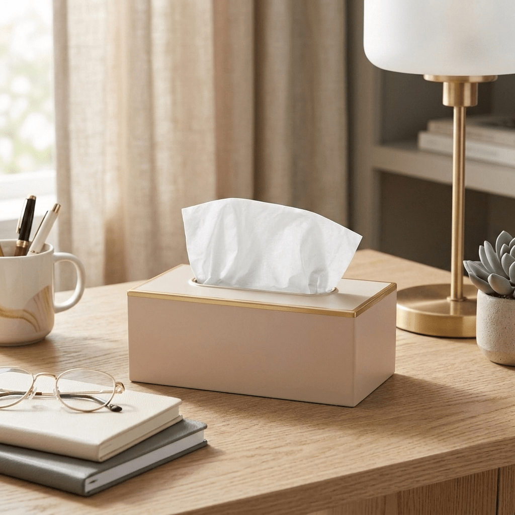 Mattie Rectangular Tissue Box Cover - Natural - Tissue Box Cover from Jaye's Studio