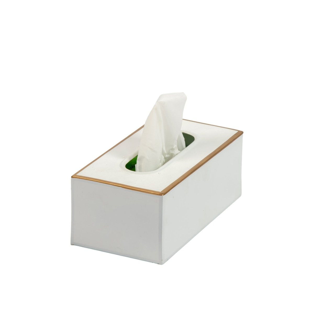 Mattie Rectangular Tissue Box Cover - White - Tissue Box Cover from Jaye's Studio