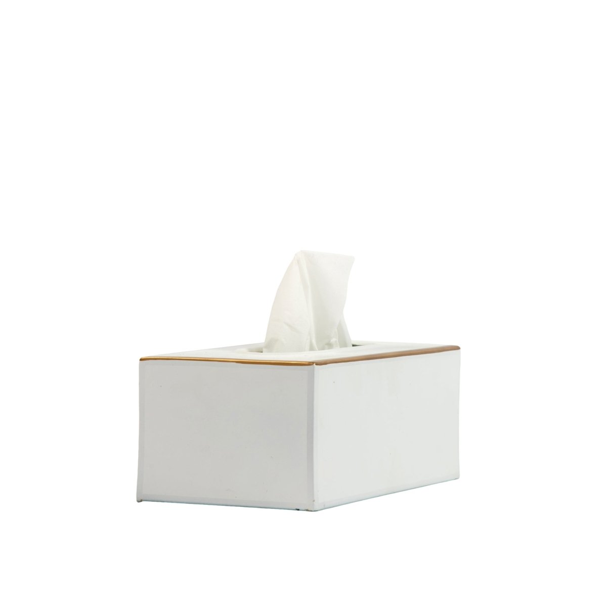 Mattie Rectangular Tissue Box Cover - White - Tissue Box Cover from Jaye's Studio
