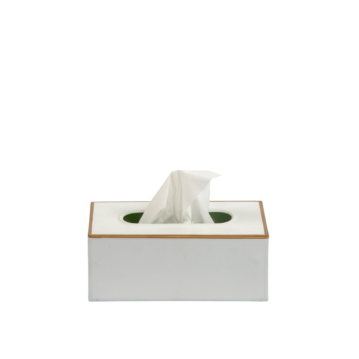 Mattie Rectangular Tissue Box Cover - White - Tissue Box Cover from Jaye's Studio