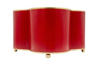 Mattie Red Quatrefoil Metal Cachepot Planter for Bedroom, Office, Kitchen, Living Room - Cachepots from Jaye's Studio