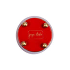 Mattie Red Round Metal Cachepot For Bedroom, Office, Kitchen, Living Room - Cachepots from Jaye's Studio