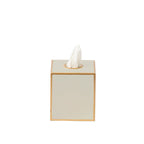 Mattie Taupe Square Metal Tissue Box Cover for Bathroom, Vanity, Bedroom, Home Office - Tissue Box Cover from Jaye's Studio