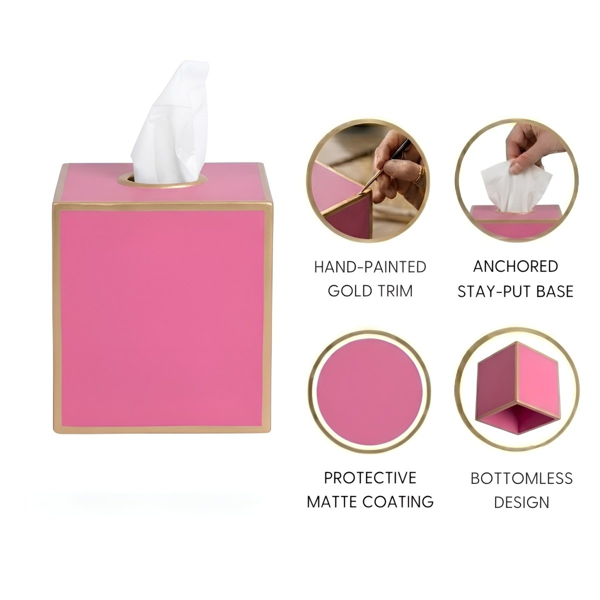 Mattie Tissue Box Cover - Tissue Box Cover from Jaye's Studio