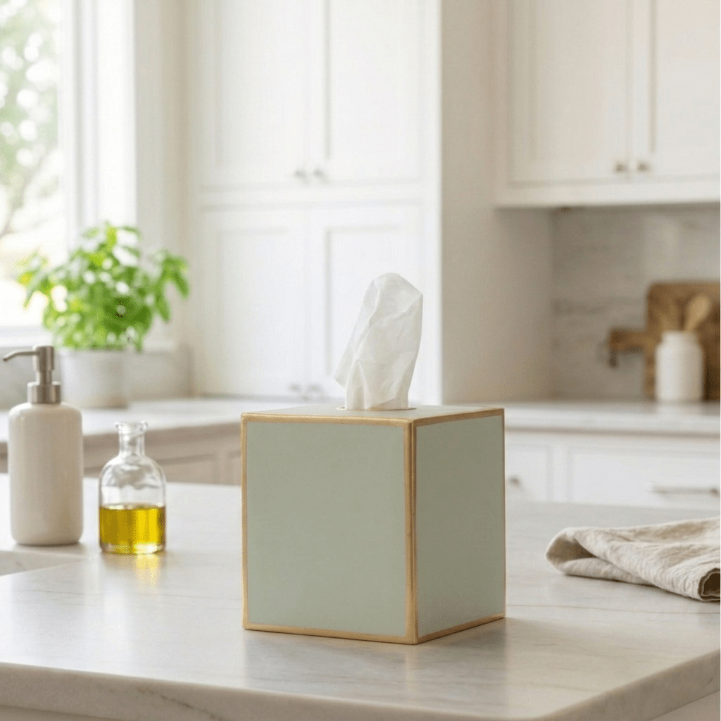 Mattie Tissue Box Cover - Sage Green - Avail 05/19 - Tissue Box Cover from Jaye's Studio