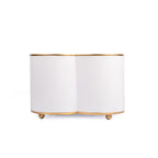 Mattie White Quatrefoil Metal Cachepot Planter For Bedroom, Office, Kitchen and Living Room - Avail 11/26 - Cachepots from Jaye's Studio