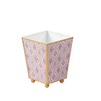 Monticello Enameled Purple and Orange Square Metal Cachepot Planter for Bedroom, Home Office, Kitchen, Living Room - Cachepots from Jaye's Studio