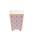 Monticello Enameled Purple and Orange Square Metal Cachepot Planter for Bedroom, Home Office, Kitchen, Living Room - Cachepots from Jaye's Studio