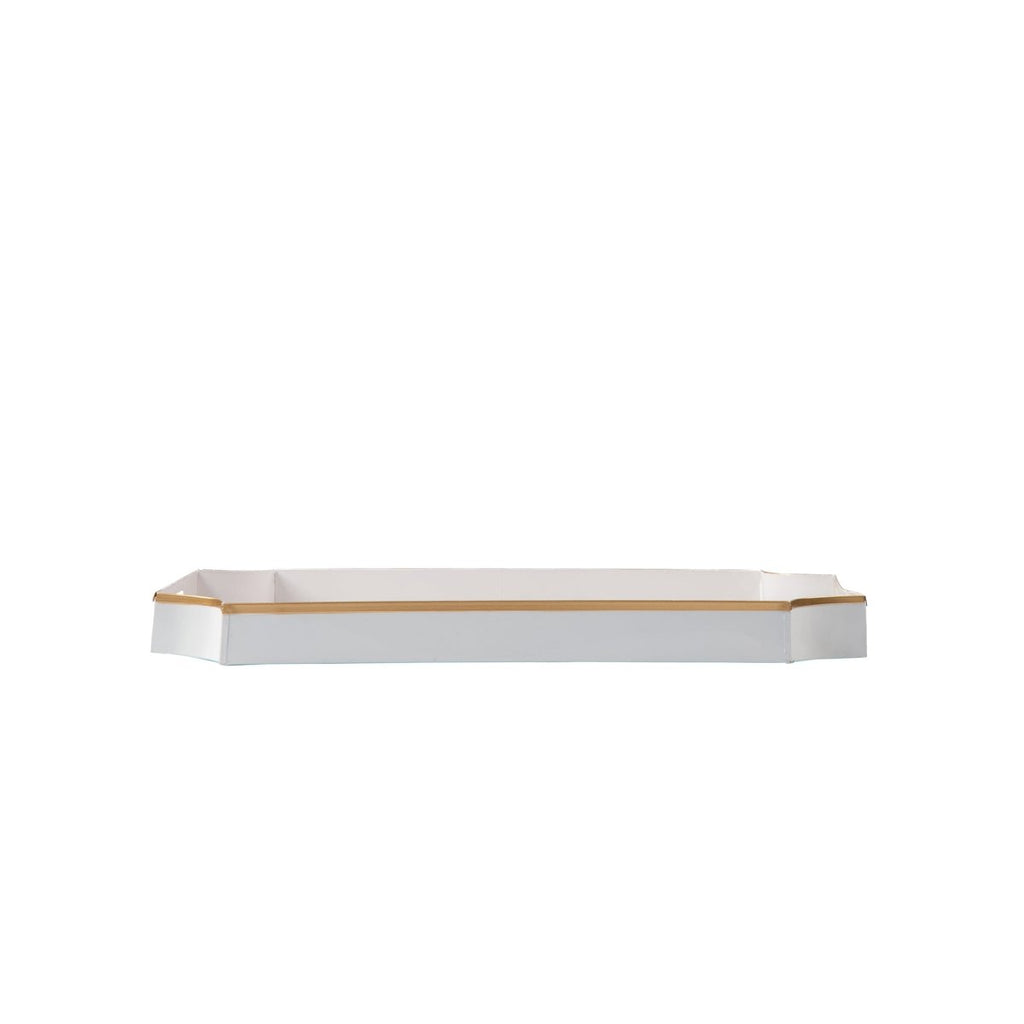 Monticello Purple and Orange Enameled Rectangle Decorative Serving Tray - for Kitchen, Barware, Vanity, Jaye Tray - Serving Trays from Jaye's Studio