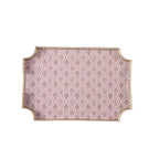 Monticello Purple and Orange Enameled Rectangle Decorative Serving Tray - for Kitchen, Barware, Vanity, Jaye Tray - Serving Trays from Jaye's Studio