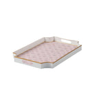 Monticello Purple and Orange Enameled Rectangle Decorative Serving Tray - for Kitchen, Barware, Vanity, Jaye Tray - Serving Trays from Jaye's Studio