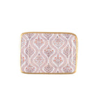 Monticello Purple and Orange Enameled Rectangle Soap Dish, Catch All Tray, Jewelry Tray for Bathroom, Vanity, Sink - Decorative Laney Tray - Trinket Trays from Jaye's Studio