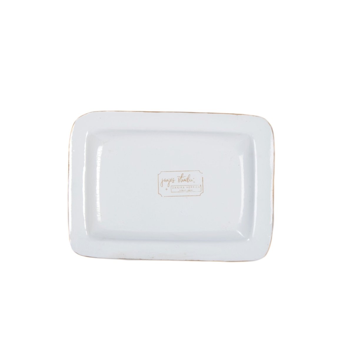 Monticello Purple and Orange Enameled Rectangle Soap Dish, Catch All Tray, Jewelry Tray for Bathroom, Vanity, Sink - Decorative Laney Tray - Trinket Trays from Jaye's Studio