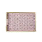 Monticello Purple and Orange Rectangle Decorative Serving Tray - for Kitchen, Barware, Vanity - Serving Trays from Jaye's Studio