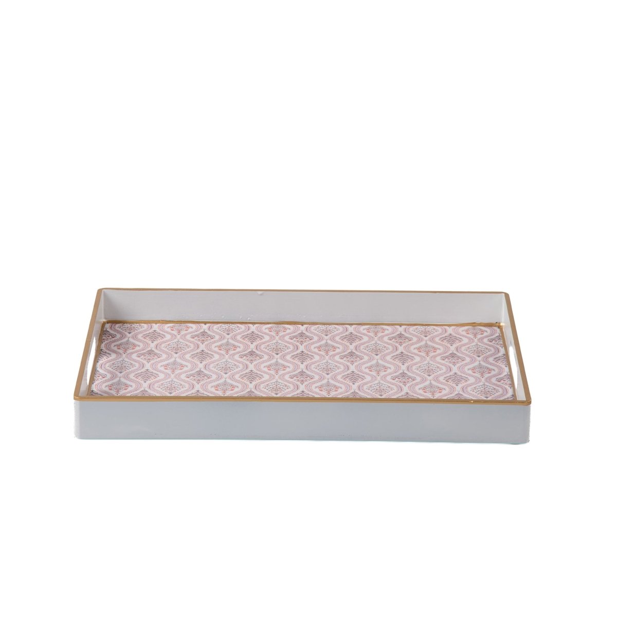 Monticello Purple and Orange Rectangle Decorative Serving Tray - for Kitchen, Barware, Vanity - Serving Trays from Jaye's Studio