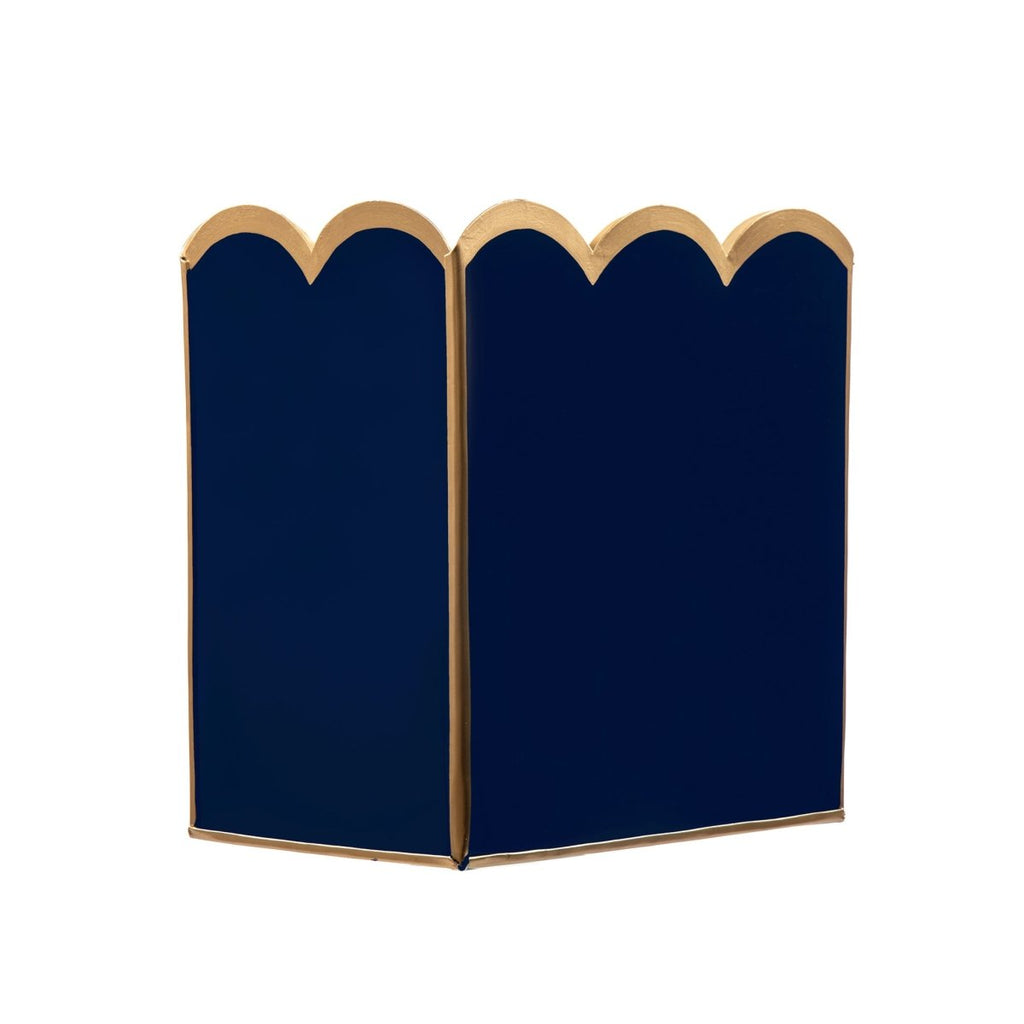 Navy and Light Blue Modern Bathroom Trash Can, Wastebasket, Dustbin for Bedroom, Home Office, Vanity - Rectangle without Lid - Wastebaskets from Jaye's Studio