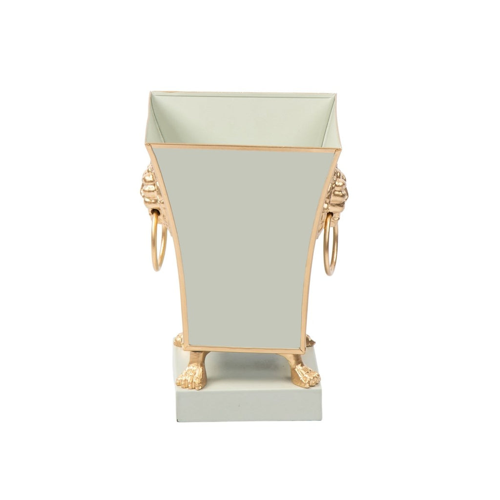 Paws & Claws Fluted Square Cachepot Planter 6 - Sage Green - Avail 05/12 - Cachepots from Jaye's Studio