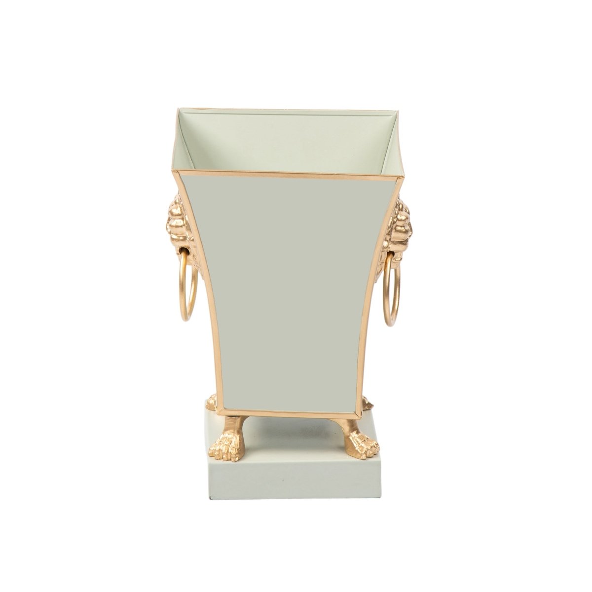 Paws & Claws Fluted Square Cachepot Planter 6 - Sage Green - Avail 05/12 - Cachepots from Jaye's Studio