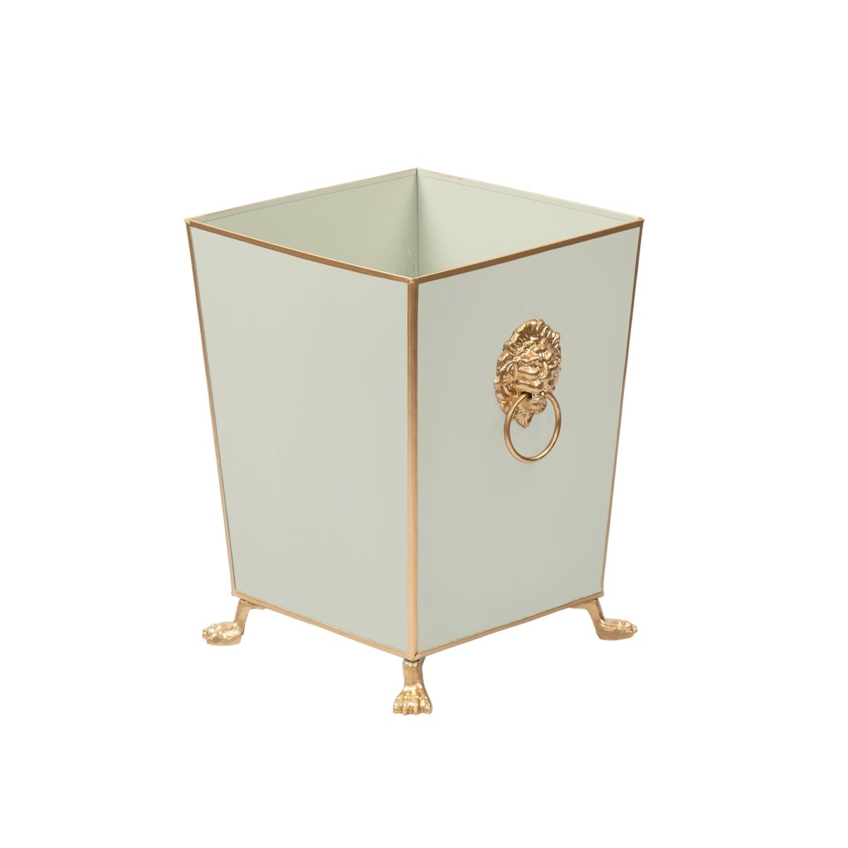 Paws & Claws Square Wastebasket 9 - Sage Green - Avail 05/12 - Wastebaskets from Jaye's Studio