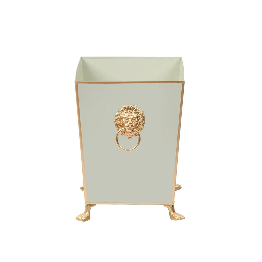 Paws & Claws Square Wastebasket 9 - Sage Green - Avail 05/12 - Wastebaskets from Jaye's Studio