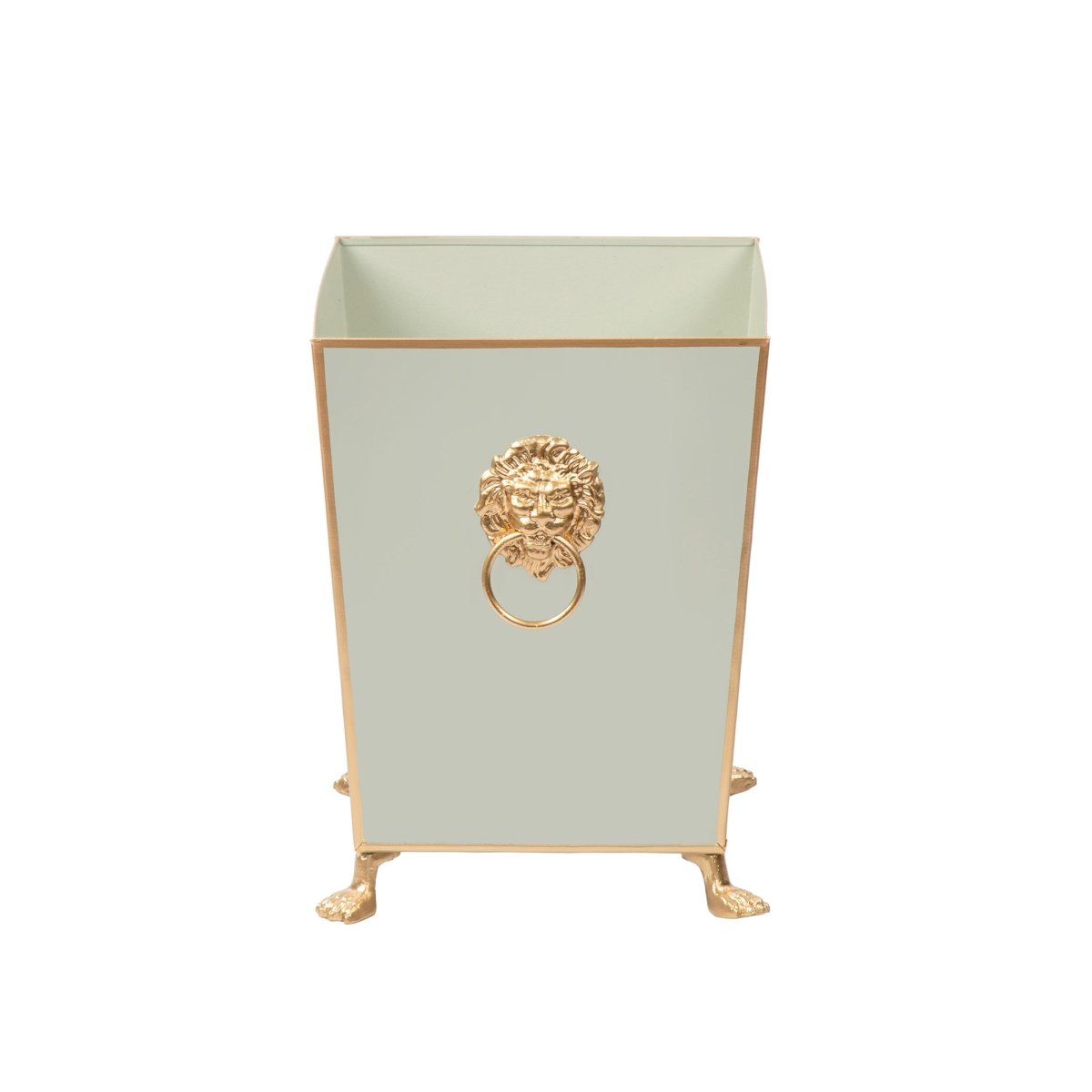 Paws & Claws Square Wastebasket 9 - Sage Green - Avail 05/12 - Wastebaskets from Jaye's Studio