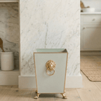Paws & Claws Square Wastebasket 9 - Sage Green - Avail 05/19 - Wastebaskets from Jaye's Studio