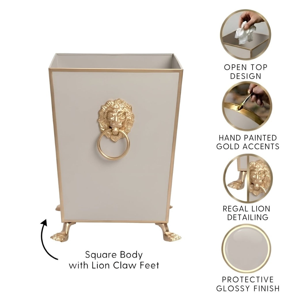 Paws & Claws Square Wastebasket - Wastebaskets from Jaye's Studio