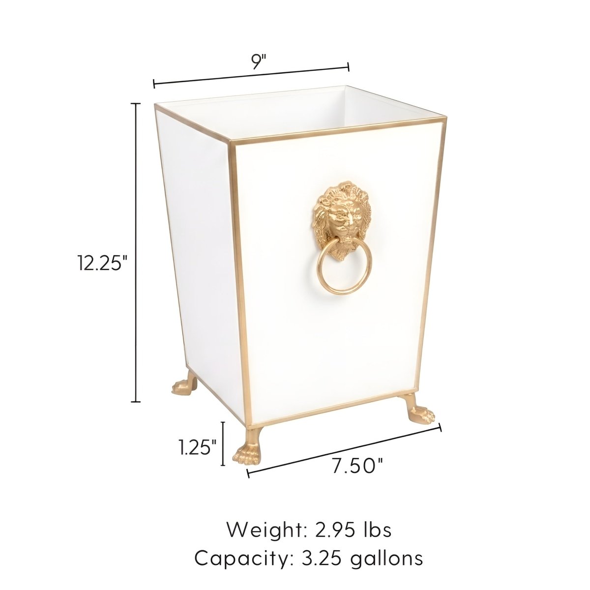 Paws & Claws Square Wastebasket - Wastebaskets from Jaye's Studio