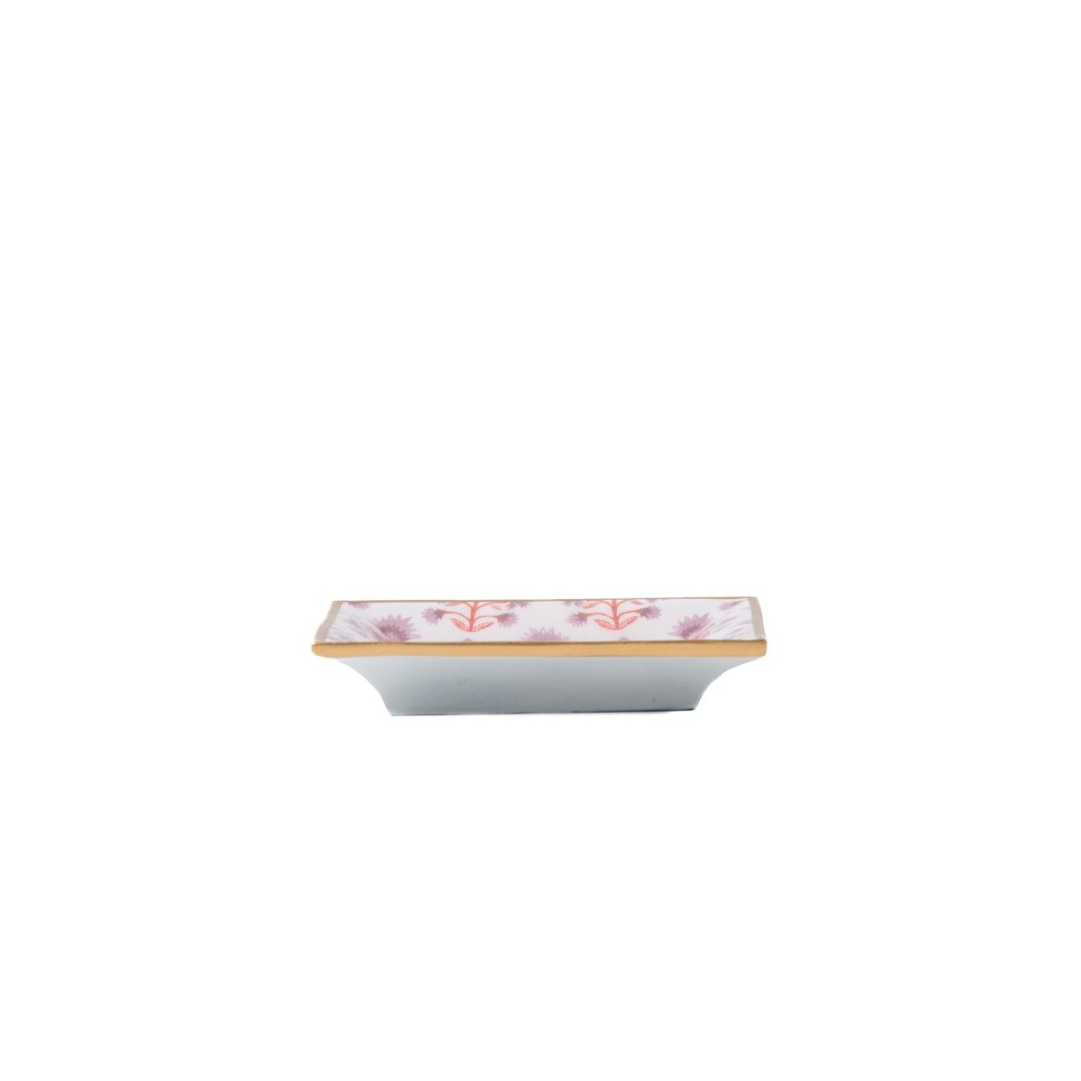Penny Enameled Purple and Orange Rectangle Catch All Tray, Jewelry Tray for Bathroom, Vanity - Decorative Landry Tray - Trinket Trays from Jaye's Studio