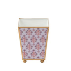Penny Enameled Purple and Orange Square Metal Cachepot Planter for Bedroom, Home Office, Kitchen, Living Room - Cachepots from Jaye's Studio