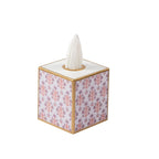 Penny Enameled Purple & Orange Square Metal Tissue Box Cover for Bathroom, Vanity, Bedroom, Home Office - Tissue Box Cover from Jaye's Studio