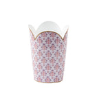 Penny Purple and Orange Enameled Bathroom Trash Can, Wastebasket, Dustbin for Bedroom, Home Office, Vanity - Tulip Shape without Lid - Wastebaskets from Jaye's Studio
