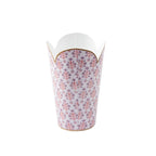 Penny Purple and Orange Enameled Bathroom Trash Can, Wastebasket, Dustbin for Bedroom, Home Office, Vanity - Tulip Shape without Lid - Wastebaskets from Jaye's Studio