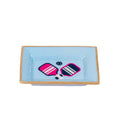 Pickleball Blue Enameled Rectangle Catch All Tray, Jewelry Tray for Bathroom, Vanity - Decorative Landry Tray - Trinket Trays from Jaye's Studio