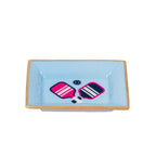 Pickleball Blue Enameled Rectangle Catch All Tray, Jewelry Tray for Bathroom, Vanity - Decorative Landry Tray - Trinket Trays from Jaye's Studio