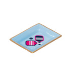 Pickleball Blue Enameled Rectangle Catch All Tray, Jewelry Tray for Bathroom, Vanity - Decorative Landry Tray - Trinket Trays from Jaye's Studio