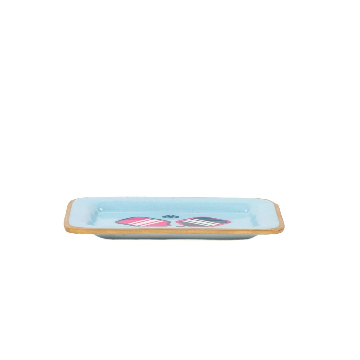 Pickleball Blue Enameled Rectangle Soap Dish, Catch All Tray, Jewelry Tray for Bathroom, Vanity, Sink - Decorative Laney Tray - Trinket Trays from Jaye's Studio