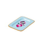 Pickleball Blue Enameled Rectangle Soap Dish, Catch All Tray, Jewelry Tray for Bathroom, Vanity, Sink - Decorative Laney Tray - Trinket Trays from Jaye's Studio