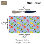 Pickleball Enameled Multi - Color Charcuterie Board, Wooden Cutting Board, Barware, Chopping Board for Serving and Food Prep - Charcuterie Board from Jaye's Studio