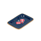 Pickleball Navy with Red Enameled Rectangle Soap Dish, Catch All Tray, Jewelry Tray for Bathroom, Vanity, Sink - Decorative Laney Tray - Trinket Trays from Jaye's Studio