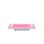 Pickleball Pink and Navy Enameled Square Decorative Trinket Tray, Catch All Tray, Jewelry Tray for Vanity, Bathroom, Bedside Home Office - Trinket Trays from Jaye's Studio