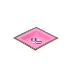 Pickleball Pink and Navy Enameled Square Decorative Trinket Tray, Catch All Tray, Jewelry Tray for Vanity, Bathroom, Bedside Home Office - Trinket Trays from Jaye's Studio