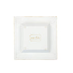 Pickleball Pink and White Enameled Square Decorative Trinket Tray, Catch All Tray, Jewelry Tray for Vanity, Bathroom, Bedside Home Office - Trinket Trays from Jaye's Studio