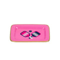 Pickleball Pink Enameled Rectangle Soap Dish, Catch All Tray, Jewelry Tray for Bathroom, Vanity, Sink - Decorative Laney Tray - Trinket Trays from Jaye's Studio